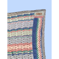 Babydeken gehaakt pastels